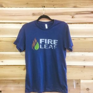 Fire Leaf Tee Black and Blue - Small - XL