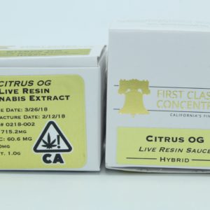 First Class Concentrates: Citrus OG - Live Resin