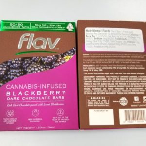Flav 50/50 CBD Chocolate bar 100mg - Dark Chocolate Blackberry
