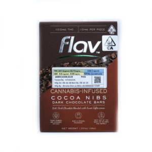 Flav - Cocoa Nibs - 100MG Chocolate Bar