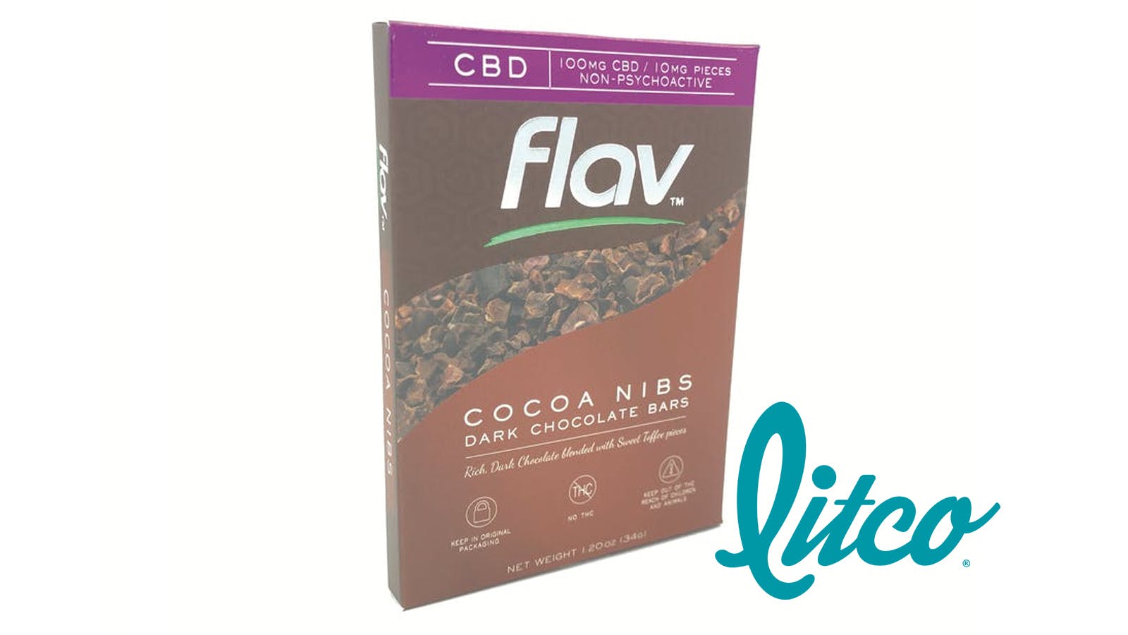 Flav - Dark Chocolate Cocoa Nibs Bar