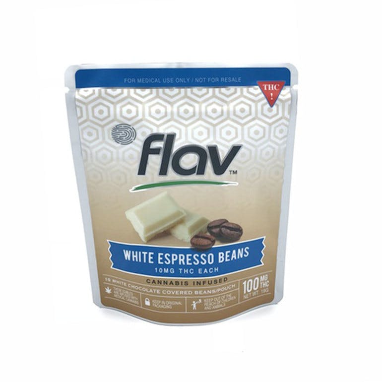 Flav | Delicious Edibles White Espresso Beans 100mg
