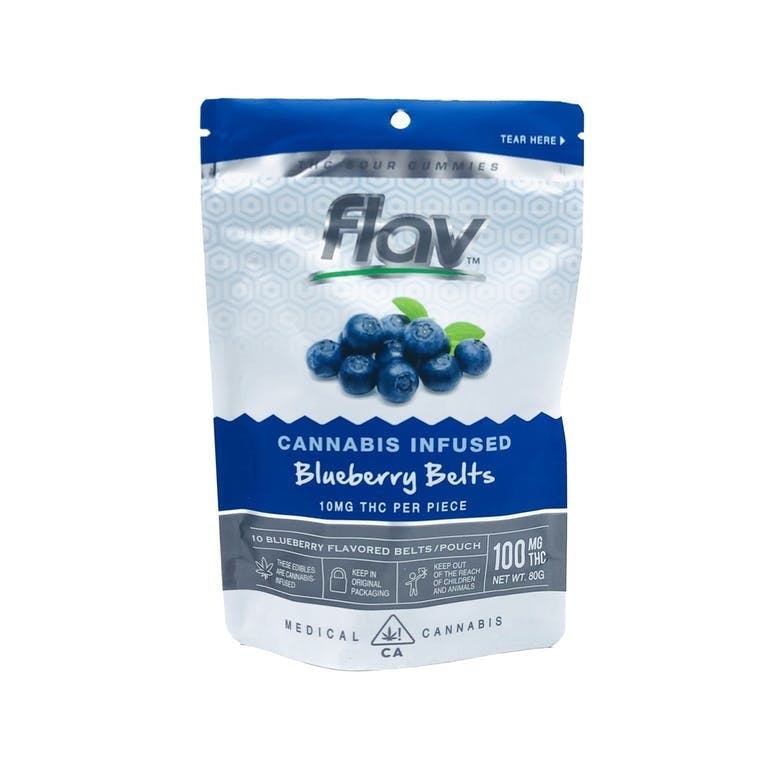 Flav Gummies Blueberry Belts 100mg