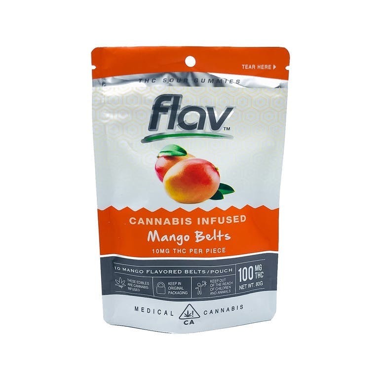 Flav Gummies Mango Belts 100mg