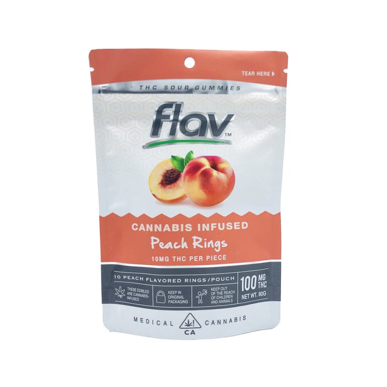 Flav | Gummies Peach Rings 100mg