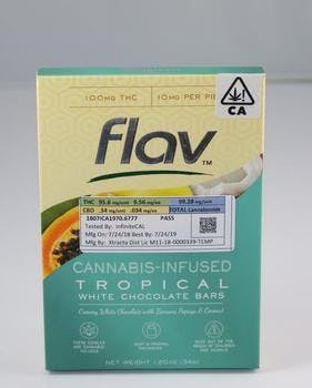 Flav THC White Choc Tropical Bars