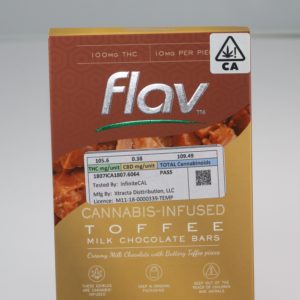 Flav Toffee Chocolate Bar 100mg