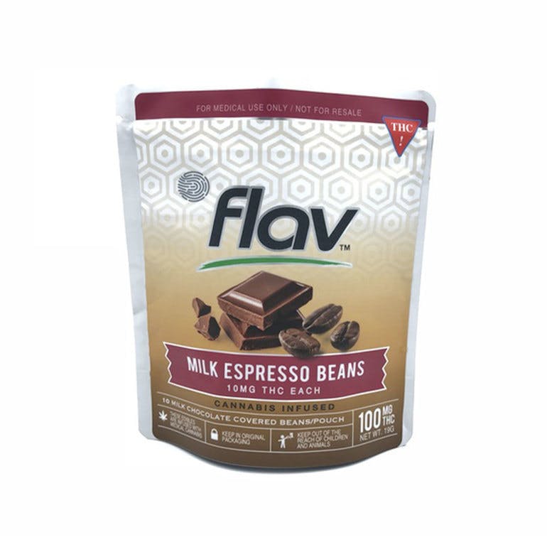 Flavrx Pouches: 100mg Milk Chocolate Beans