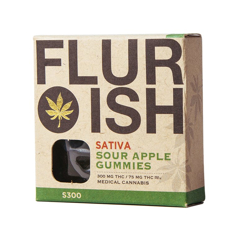*Flurish* Sativa Sour Apple 300mg (1for20 or 2for35)