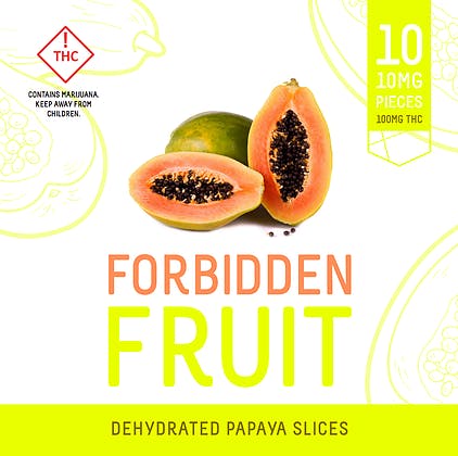 Forbidden Fruit - Dehydrated Papaya Slices 100mg