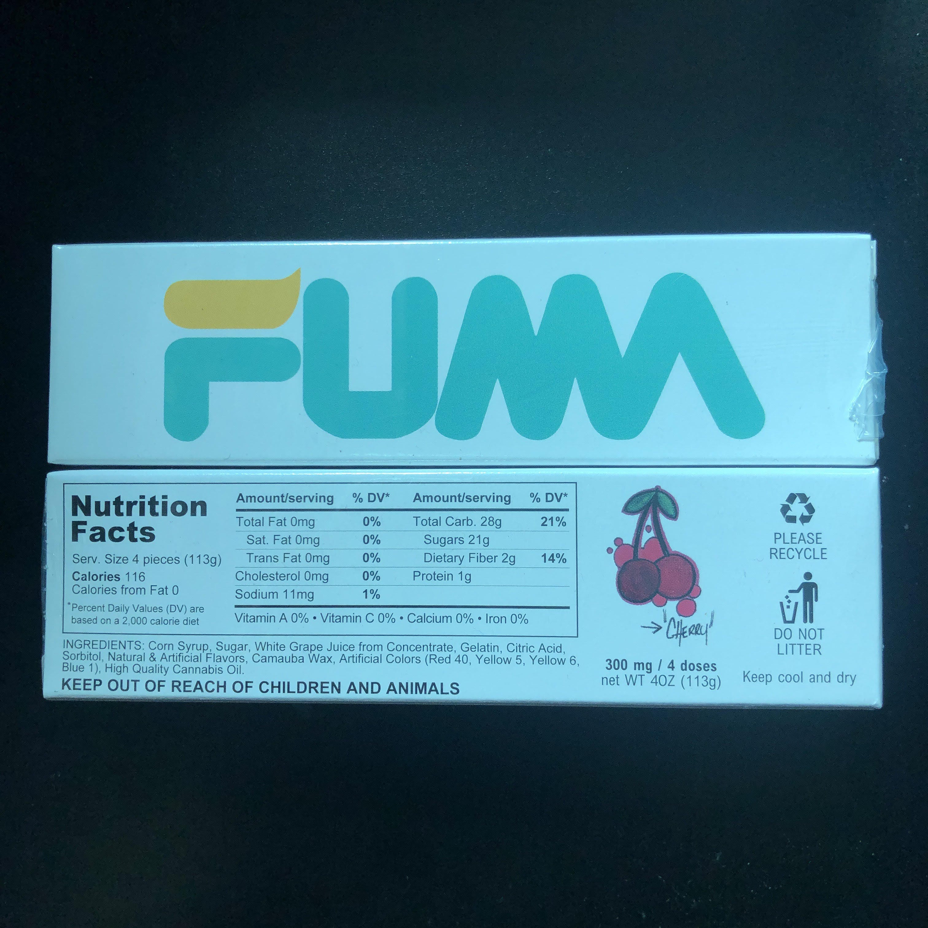 FUMA 300mg Gummies - Cherry (2 for $25 Mix & Match)