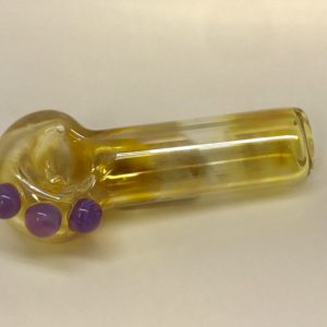 Fumed Glass Pipe With Dots
