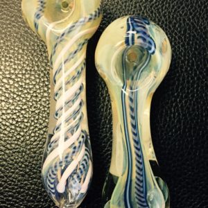 Fumed Thick Ribbon Hand Pipe 4"