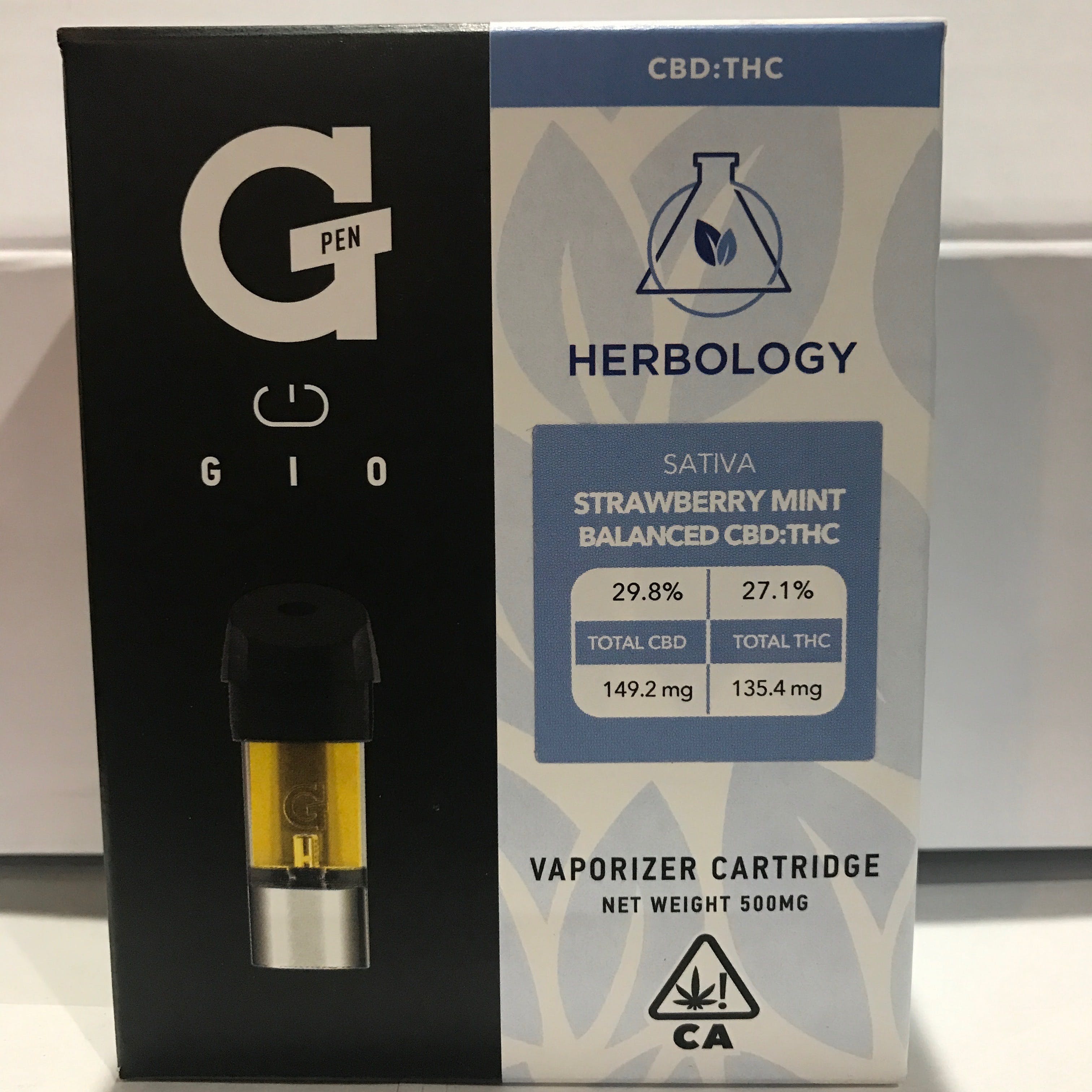 G Pen Cartridge- STRAWBERRY MINT CBD:THC