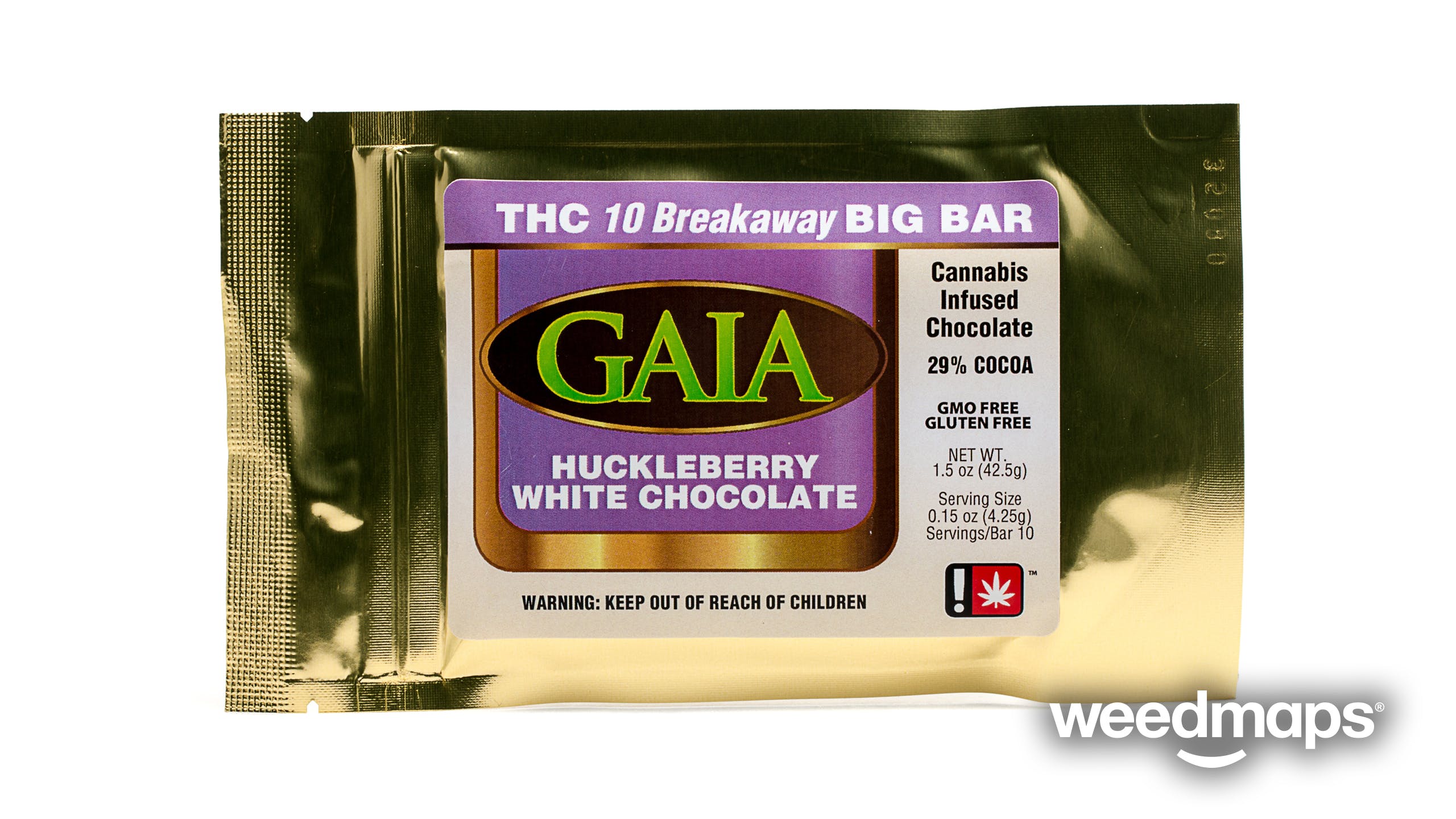 GAIA : CBD HUCKLEBERRY WHITE CHOCOLATE Big Bar
