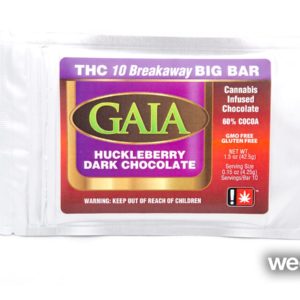 Gaia Huckleberry Dark Chocolate- Breakaway Big Bar 28.99mg