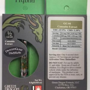 GG#4 .5g Hybrid Vape Cartridge | Green Dragon