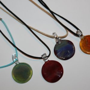 Glass Disk Necklace