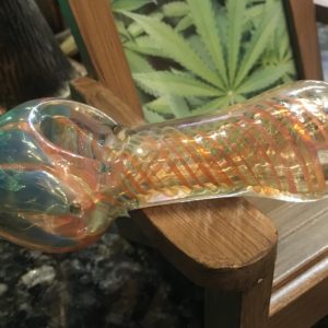 Gold Swirl Glass Pipe