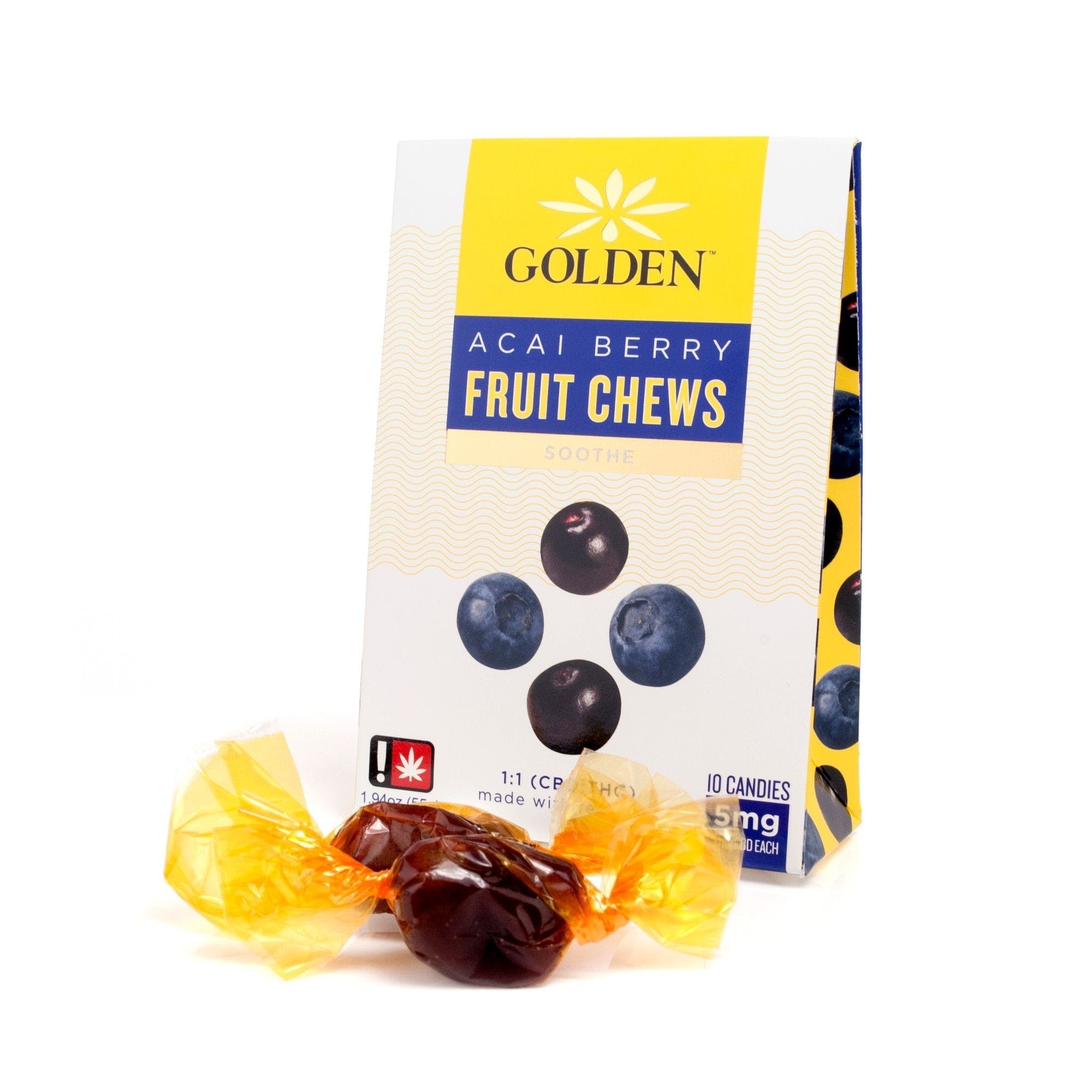 Golden Fruit Chew - Acai Berry - 50mg 1:1 Soothe