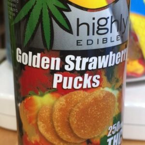 Golden Strawberry Pucks- 250mg