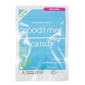 GOODTIMES CANDY 300MG - SOUR WORMS