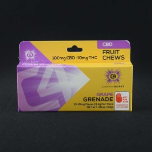 Grape Grenade CBD Chews 10pk - Canna Burst