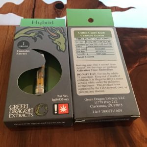 Green Dragon Extracts - Cotton Candy Kush 1g Cartridge