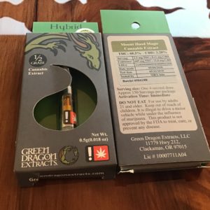 Green Dragon Extracts - Mt. Hood Magic 0.5g Cartridge
