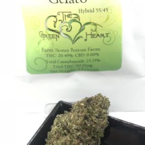 **Green Heart Flower** Gelato - 23.33% Total Cannabinoids