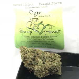 **Green Heart Flower** Ogre - 23.67% Total Cannabinoids