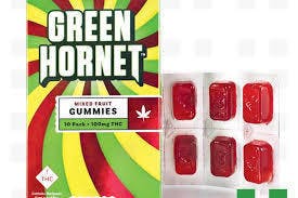 Green Hornet 100mg Mixed Fruit Gummies