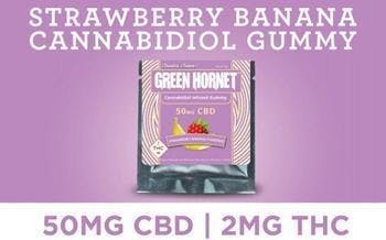 Green Hornet - 50 mg Strawberry Banana CBD Gummy