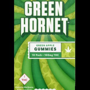 Green Hornet Green Apple Hybrid Gummies, 100mg