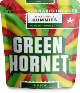 Green Hornet - Indica Gummies 100mg - Mixed Fruit
