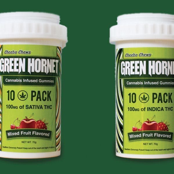Green Hornet Indica Gummies 100mg