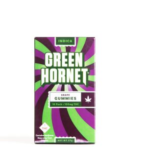 Green Hornet Indica Gummies - Grape - 100 MG