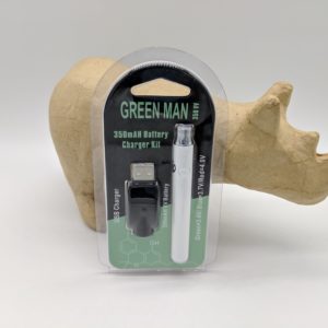 Green Man 350mA White Vape Battery