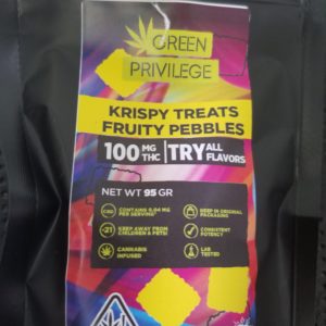 Green Privilege:Krispy Treat: Fruity Pebbles 100mg