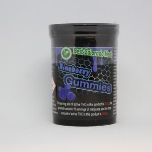 Green Rooster Indica Blueberry 250 mg Gummies (Tax Not Included)