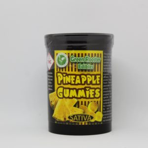 Green Rooster Pineapple Edible 100 mg Gummies (Tax Included)
