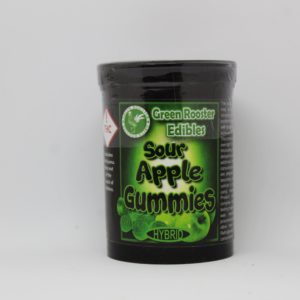 Green Rooster Sour Apple Edible 100 mg Gummies (Tax Included)