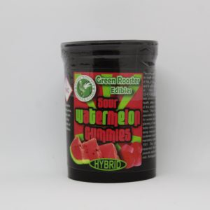 Green Rooster Sour Watermelon Edible 100 mg Gummies (Tax Included)