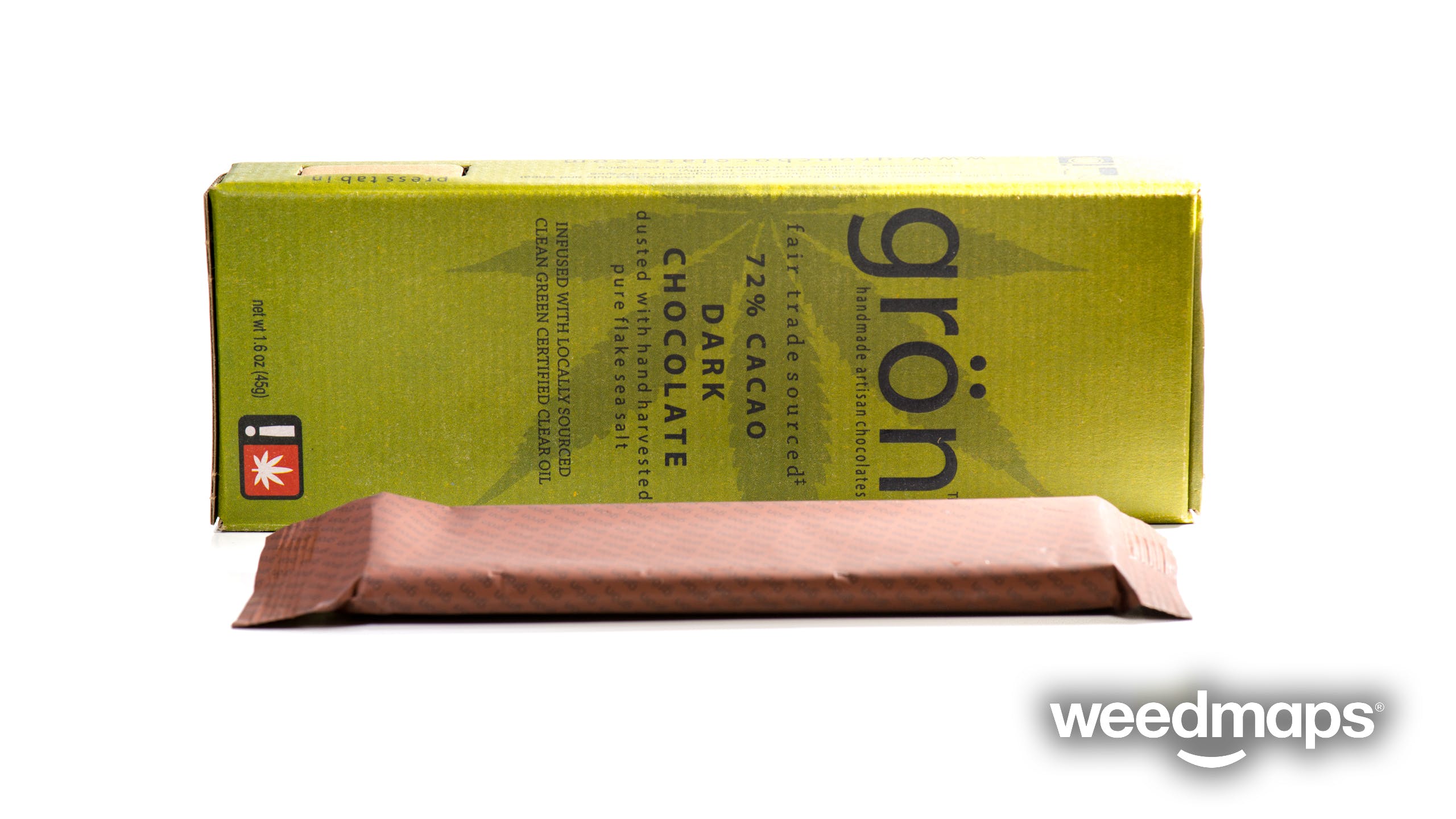 Gron 50mg - THC Dark Chocolate Sea Salt Bar