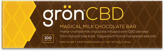 Grön Magical Milk Chocolate Bar (100mg Non-cannabis derived CBD)