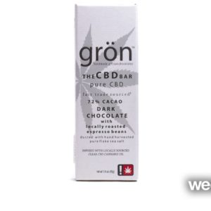 GRON - The CBD Bar - Pure CBD Dark Chocolate Bar 46.8mg CBD / 0mg THC