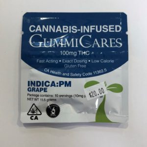 Gummi Cares Indica 100mg- Grape