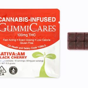 GummiCares Sativa: AM Black Cherry 100 mg