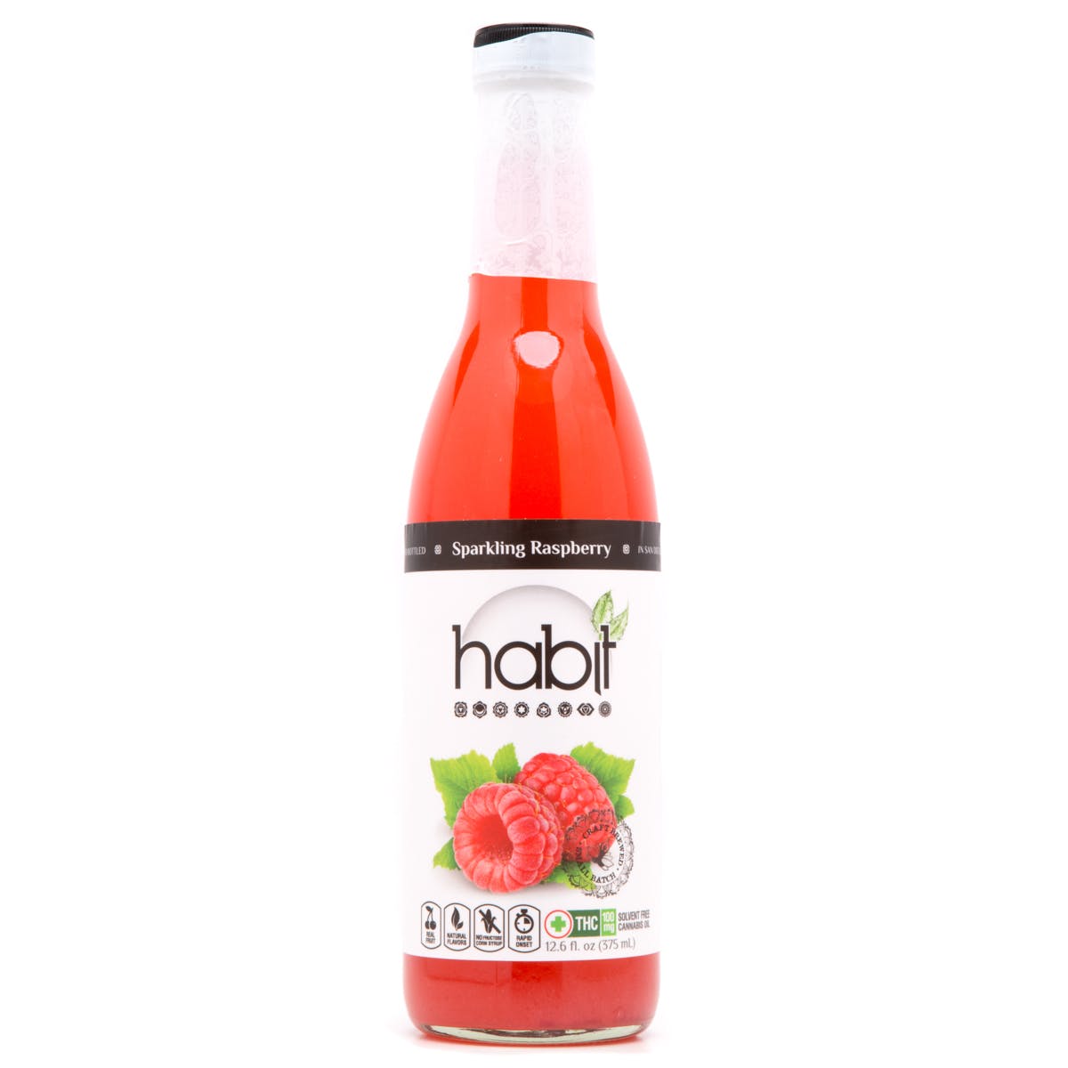 Habit Sparkling Raspberry Beverage, 100mg