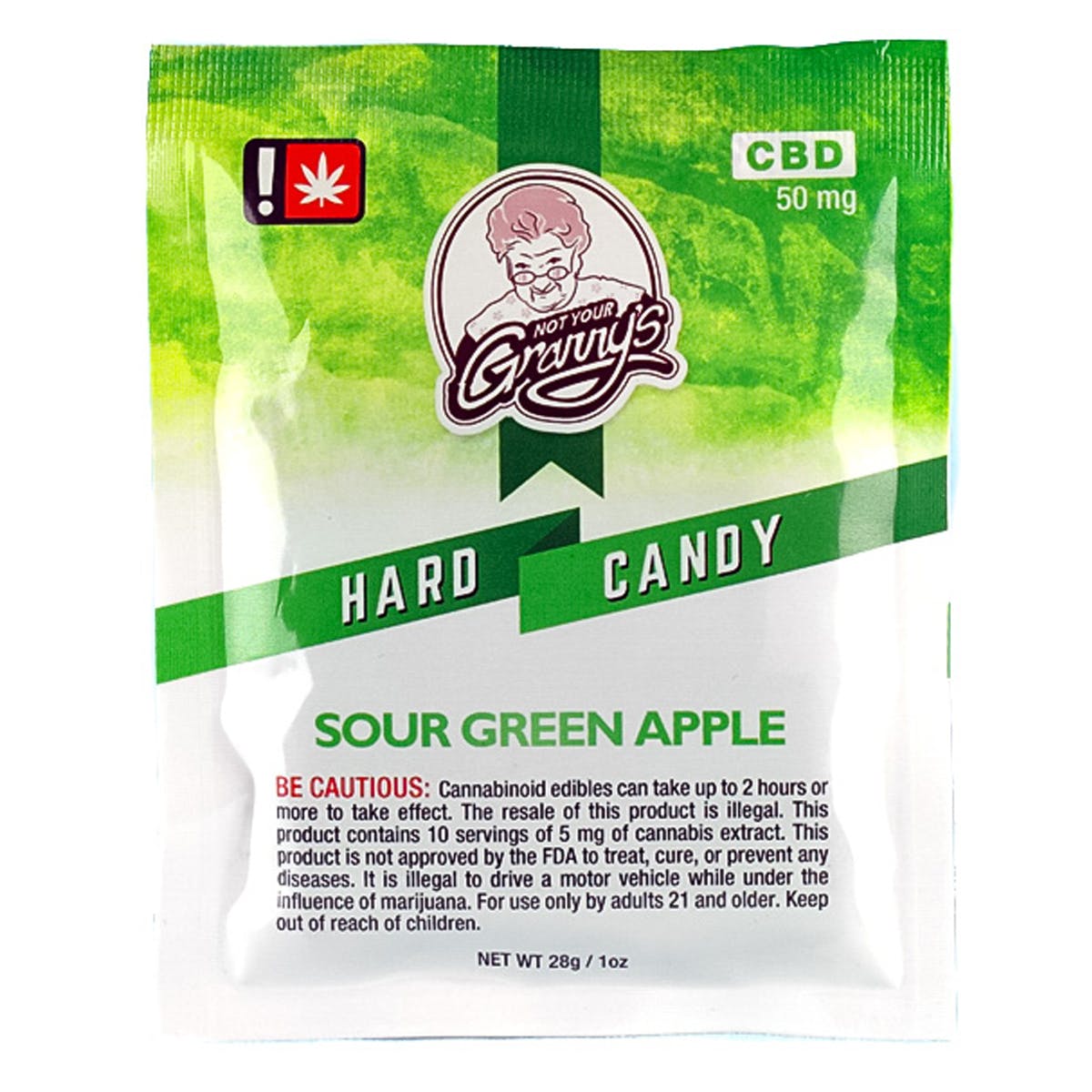 Hard Candy - Sour Green Apple CBD 50mg